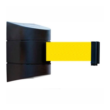 Lawrence Metal Prod. Tensabarrier Wall Mount Retractable Belt Barrier, Black Case W/15' Yellow Belt 897-15-S-33-NO-Y5X-C